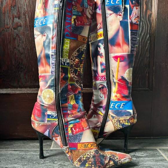 Unknown Maker - Vintage - Size 5.5 - High Heel Boots - Picture 4 of 6